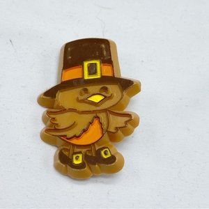 Vintage Hallmark Thanksgiving Turkey Pilgrim Pin Brooch